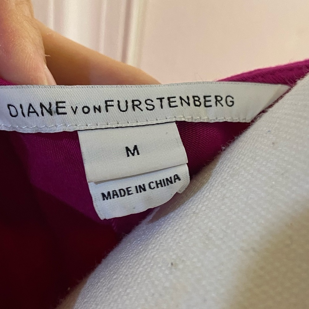 Diane Von Furstenberg dress mini orchid bloom jersey knit Medium - Picture 11 of 12